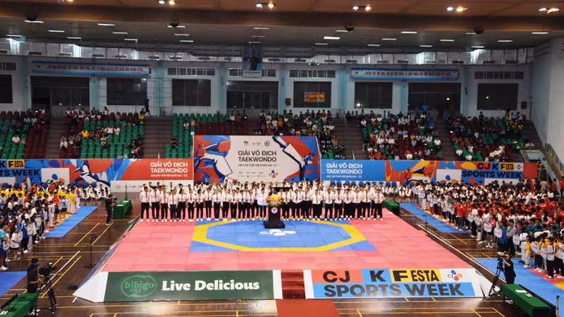 Lễ khai mạc Giải Taekwondo các lứa tuổi quốc gia 2024. Lễ khai mạc Giải Taekwondo các lứa tuổi quốc gia 2024.