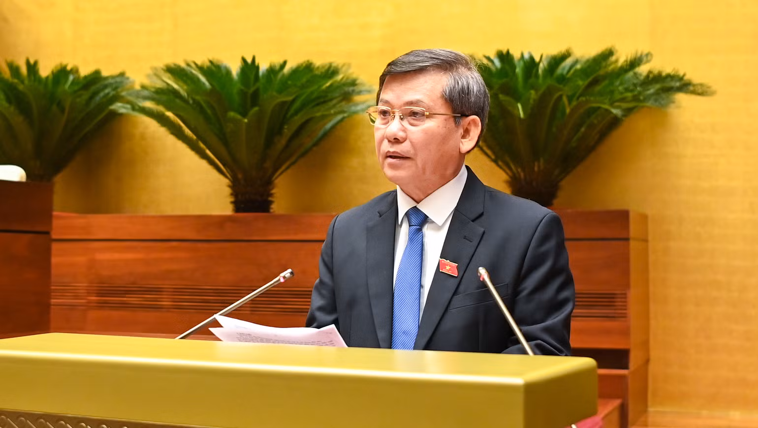 Viện trưởng Viện Kiểm sát nhân dân tối cao Lê Minh Trí trình bày Báo cáo công tác năm 2023 của Viện trưởng Viện Kiểm sát nhân dân tối cao. (Ảnh: DUY LINH) Viện trưởng Viện Kiểm sát nhân dân tối cao Lê Minh Trí trình bày Báo cáo công tác năm 2023 của Viện trưởng Viện Kiểm sát nhân dân tối cao. (Ảnh: DUY LINH)