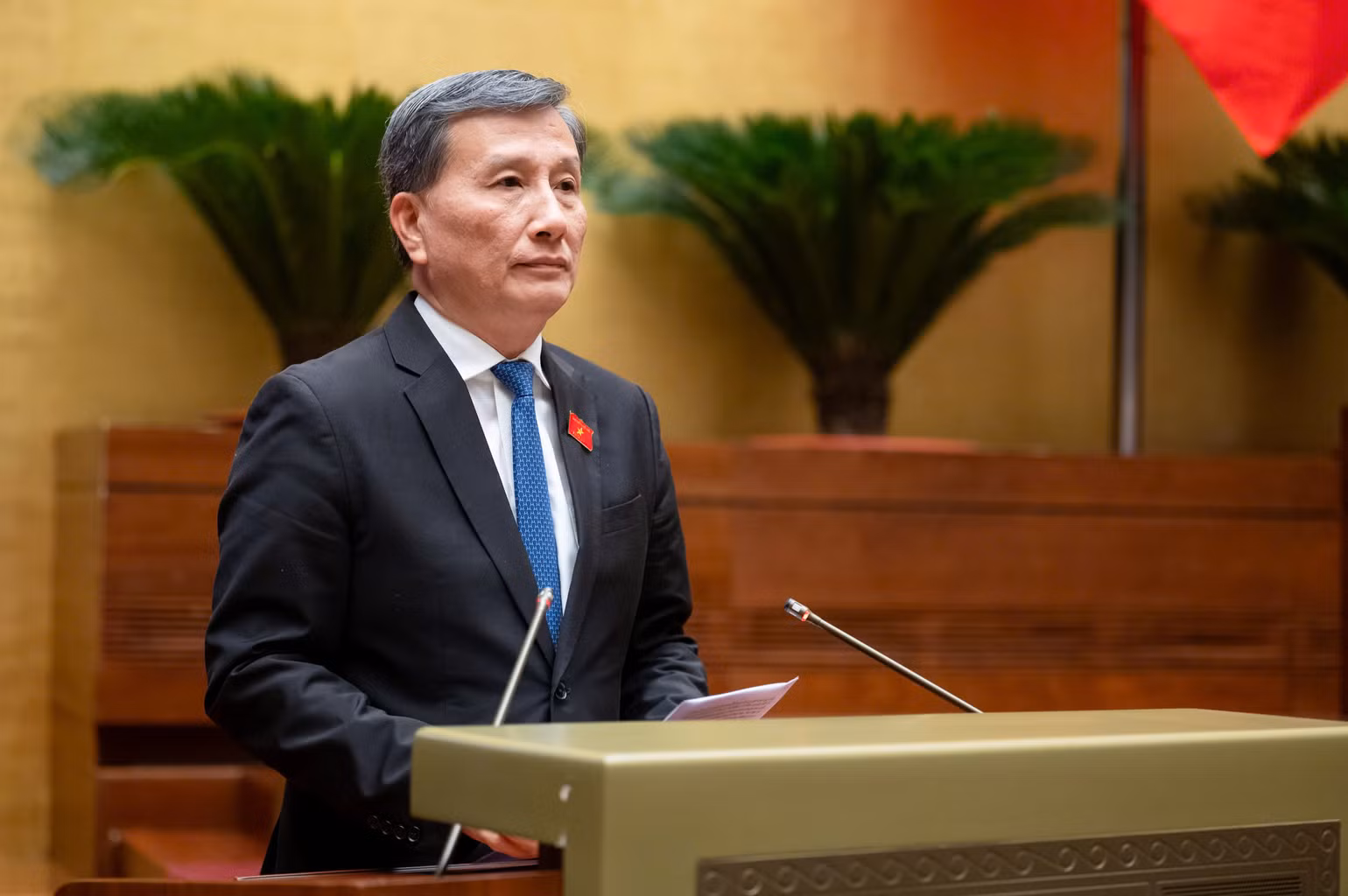 Chủ nhiệm Ủy ban Khoa học, Công nghệ và Môi trường của Quốc hội Lê Quang Huy. (Ảnh: ĐĂNG KHOA)