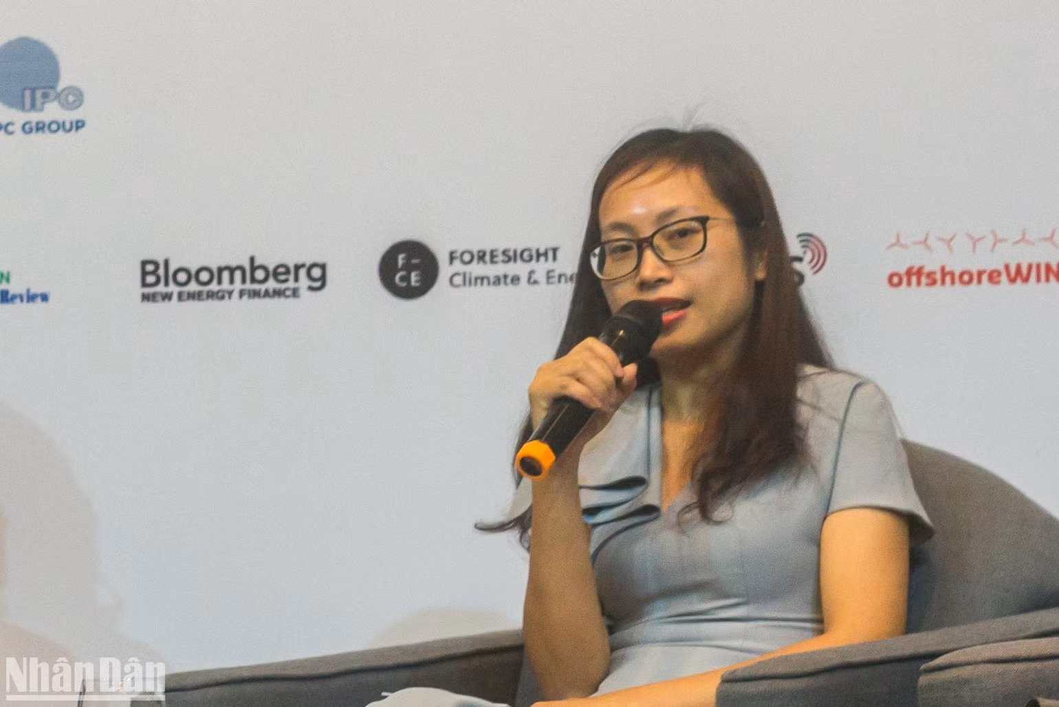 Bà Lê Thị Phương Nhi, đại diện Công ty Siemens Gamesa Việt Nam. (Ảnh: TRUNG HƯNG) Bà Lê Thị Phương Nhi, đại diện Công ty Siemens Gamesa Việt Nam. (Ảnh: TRUNG HƯNG)