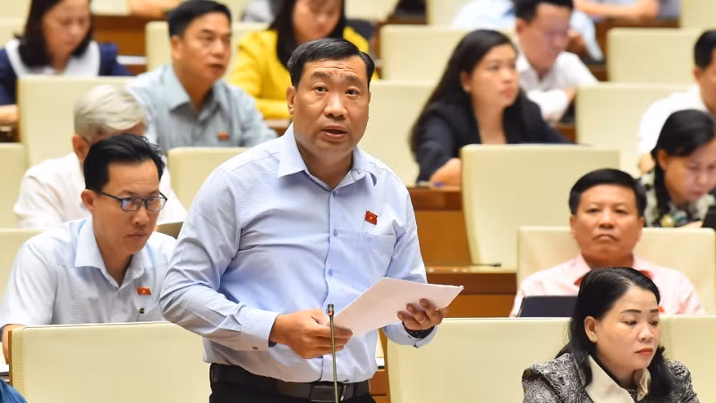 Đại biểu Thạch Phước Bình, Đoàn đại biểu Quốc hội tỉnh Trà Vinh. (Ảnh: THỦY NGUYÊN)