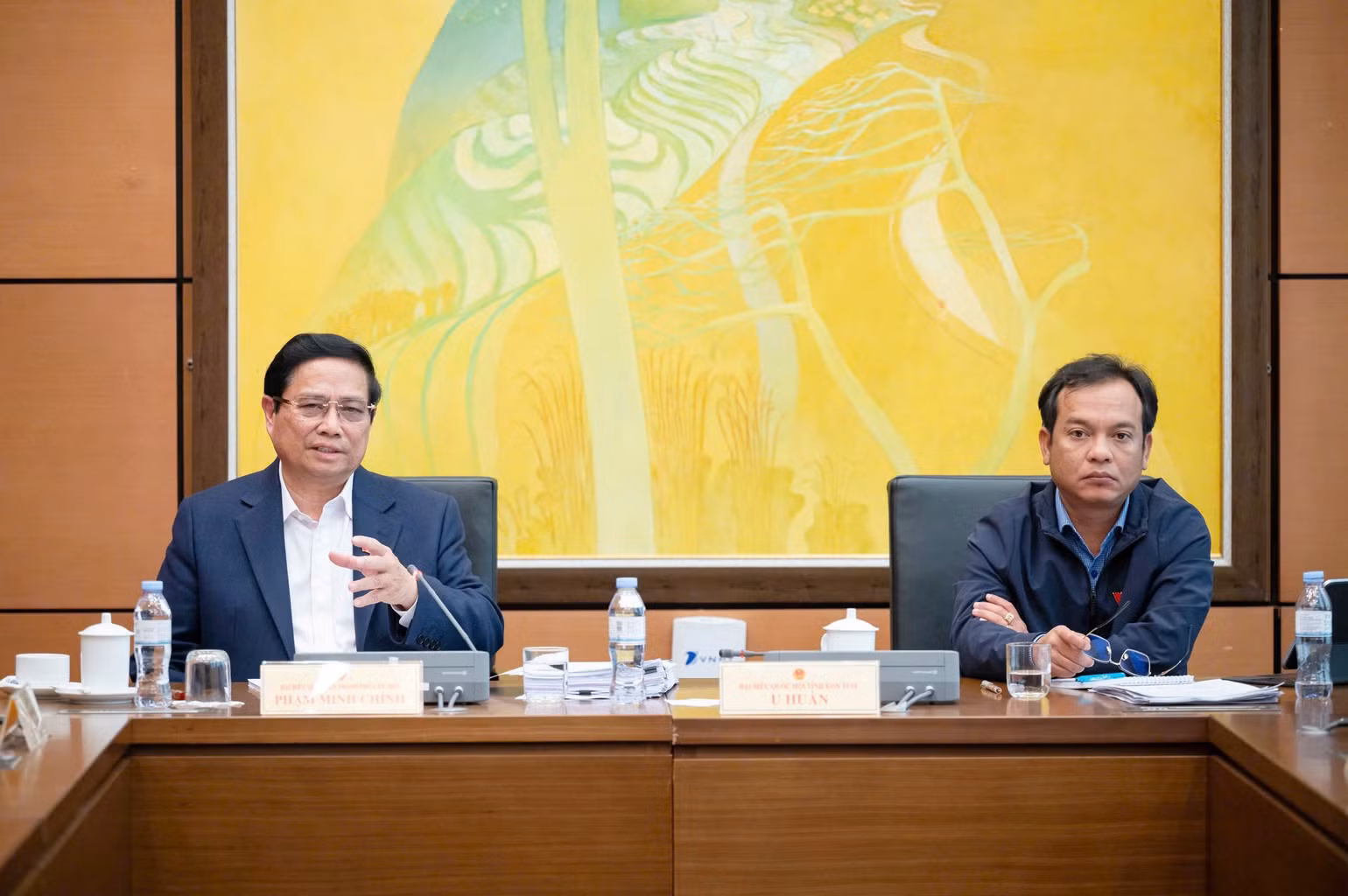 Thủ tướng Phạm Minh Chính phát biểu thảo luận tại tổ. (Ảnh: DUY LINH)