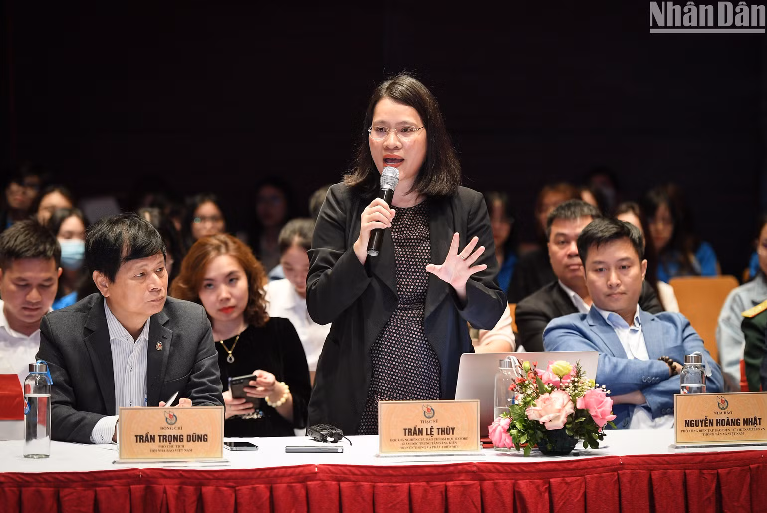 Thạc sĩ Trần Lệ Thùy, Giám đốc Công ty sáng kiến truyền thông và phát triển MDI. (Ảnh: THÀNH ĐẠT)