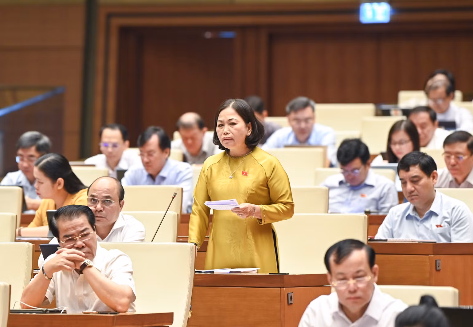 Đại biểu Nguyễn Thị Yến - Đoàn đại biểu Quốc hội tỉnh Bà Rịa-Vũng Tàu. (Ảnh: DUY LINH)