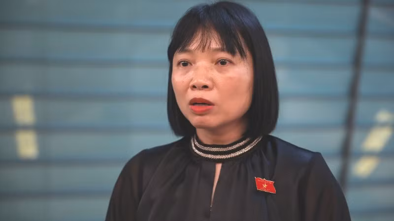 Đại biểu Nguyễn Thị Việt Nga (Hải Dương). (Ảnh: TRUNG HƯNG)