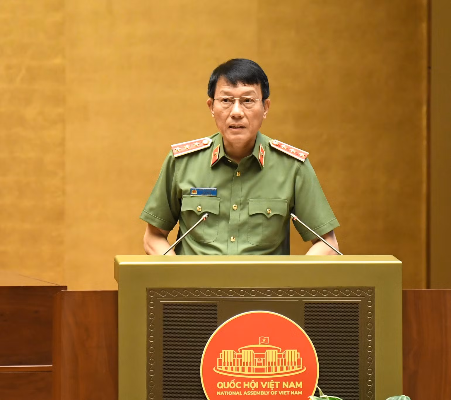 Bộ trưởng Công an Lương Tam Quang. (Ảnh: DUY LINH)