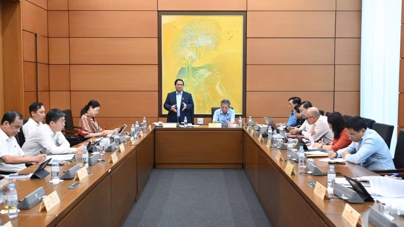 Quang cảnh phiên họp tổ của Quốc hội, sáng 23/5/2025. (Ảnh: BÙI GIANG)