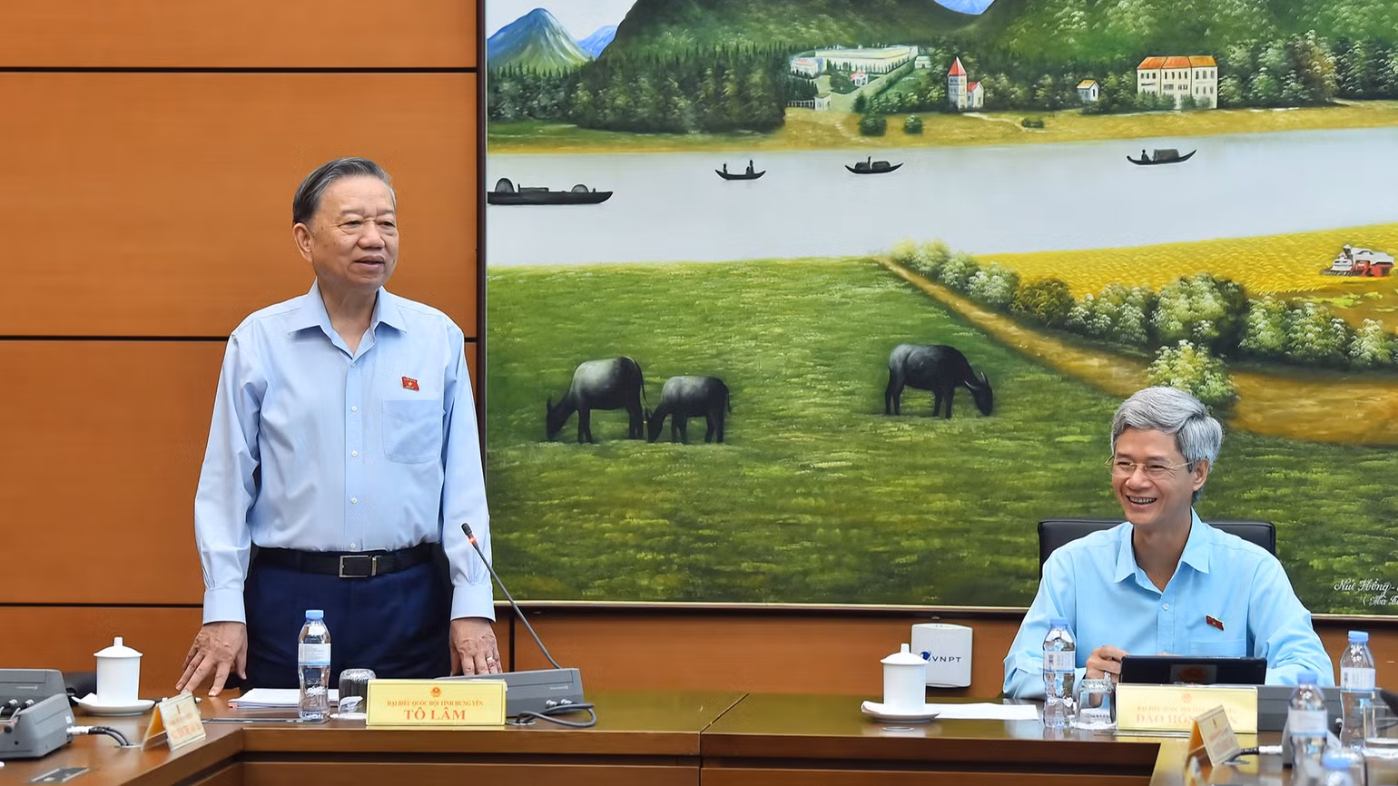 Tổng Bí thư Tô Lâm phát biểu tại Tổ 12. (Ảnh: THỦY NGUYÊN)