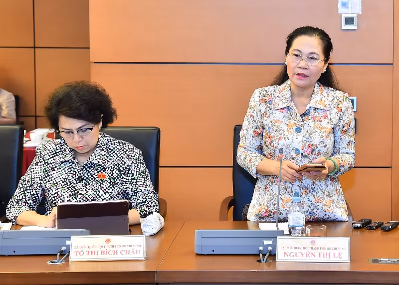 Đại biểu Nguyễn Thị Lệ (TP Hồ Chí Minh). (Ảnh: THỦY NGUYÊN) Đại biểu Nguyễn Thị Lệ (TP Hồ Chí Minh). (Ảnh: THỦY NGUYÊN)