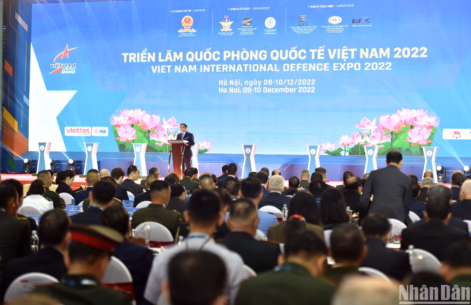 Thủ tướng Phạm Minh Chính phát biểu khai mạc triển lãm. (Ảnh: THÀNH ĐẠT)