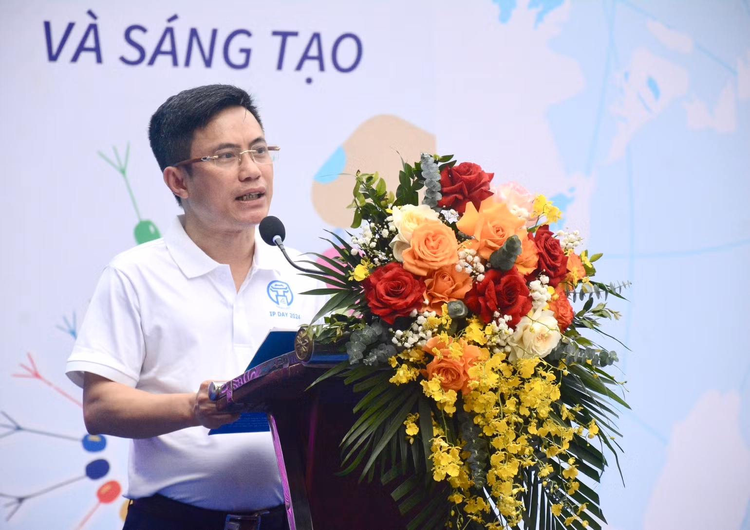 Ông Lê Huy Anh, Phó Cục trưởng Sở hữu trí tuệ phát biểu tại sự kiện.