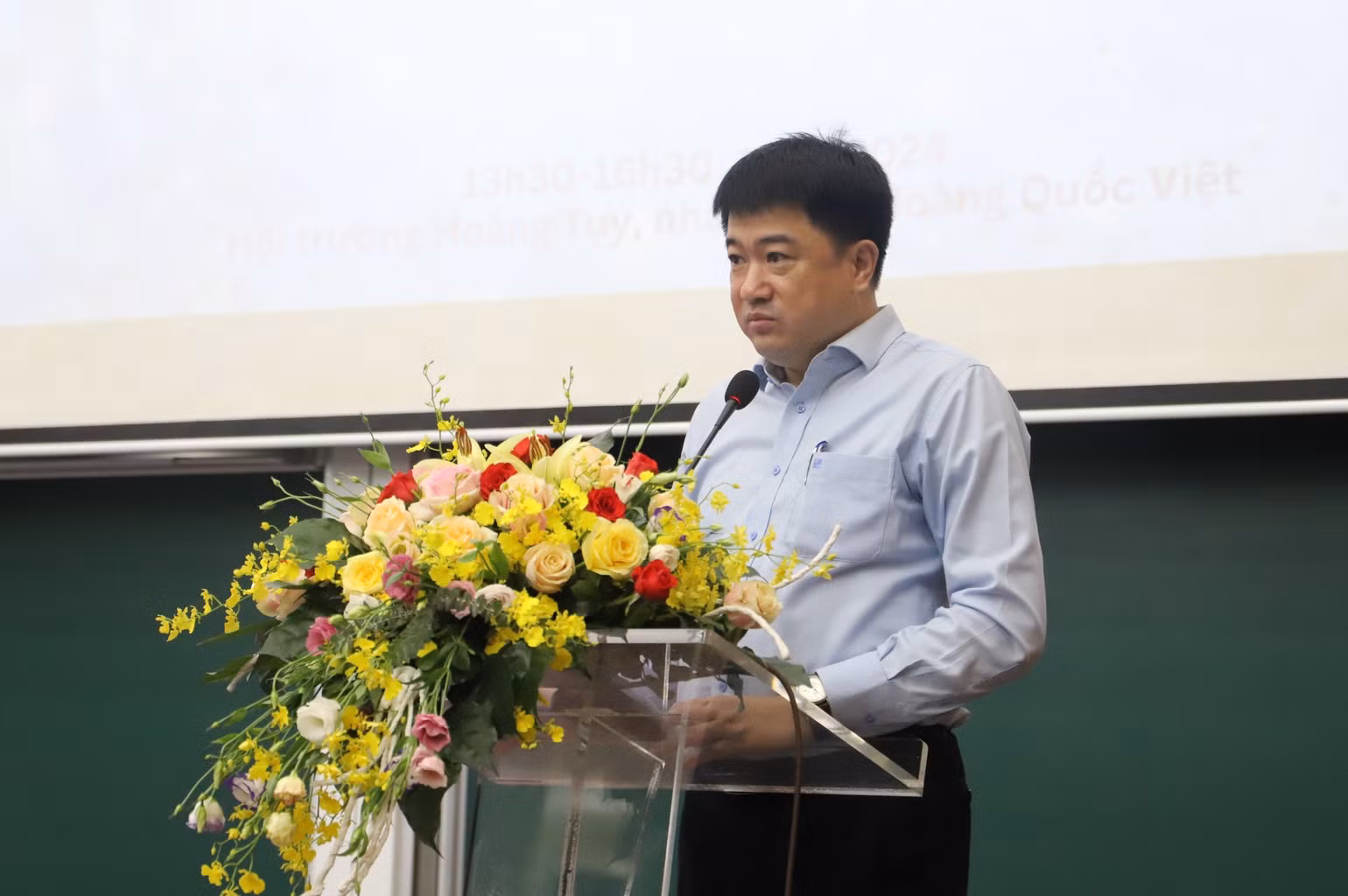 Phó Chủ tịch Viện Hàn lâm Khoa học và Công nghệ Việt Nam Chu Hoàng Hà phát biểu tại sự kiện.