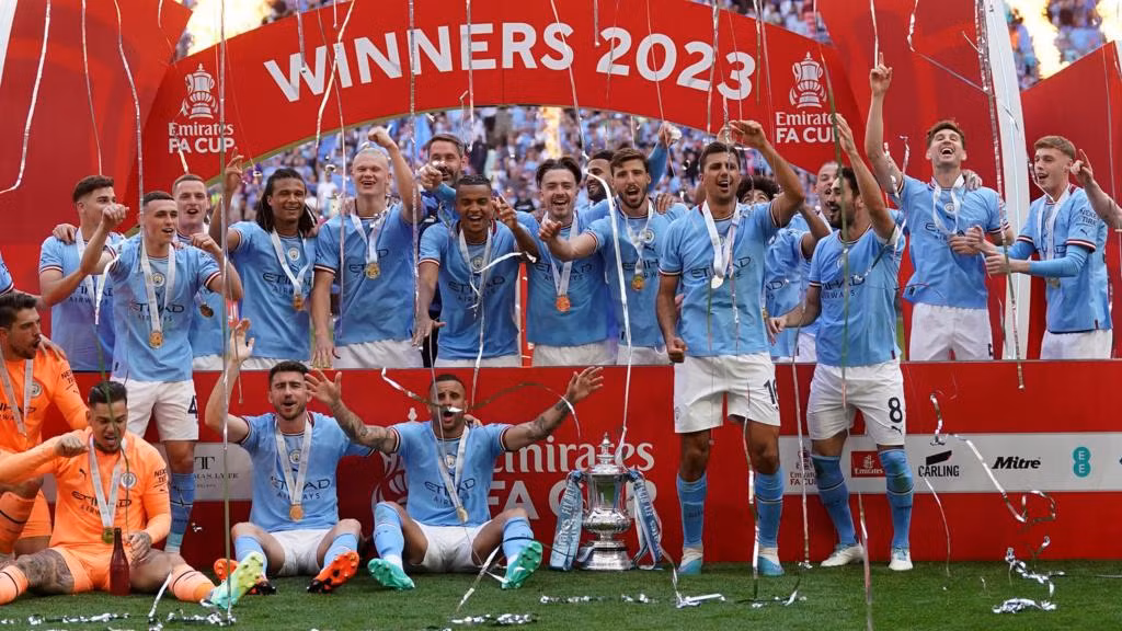 Man City lên ngôi ở FA Cup năm 2023. (Ảnh: ManchesterCityFC)