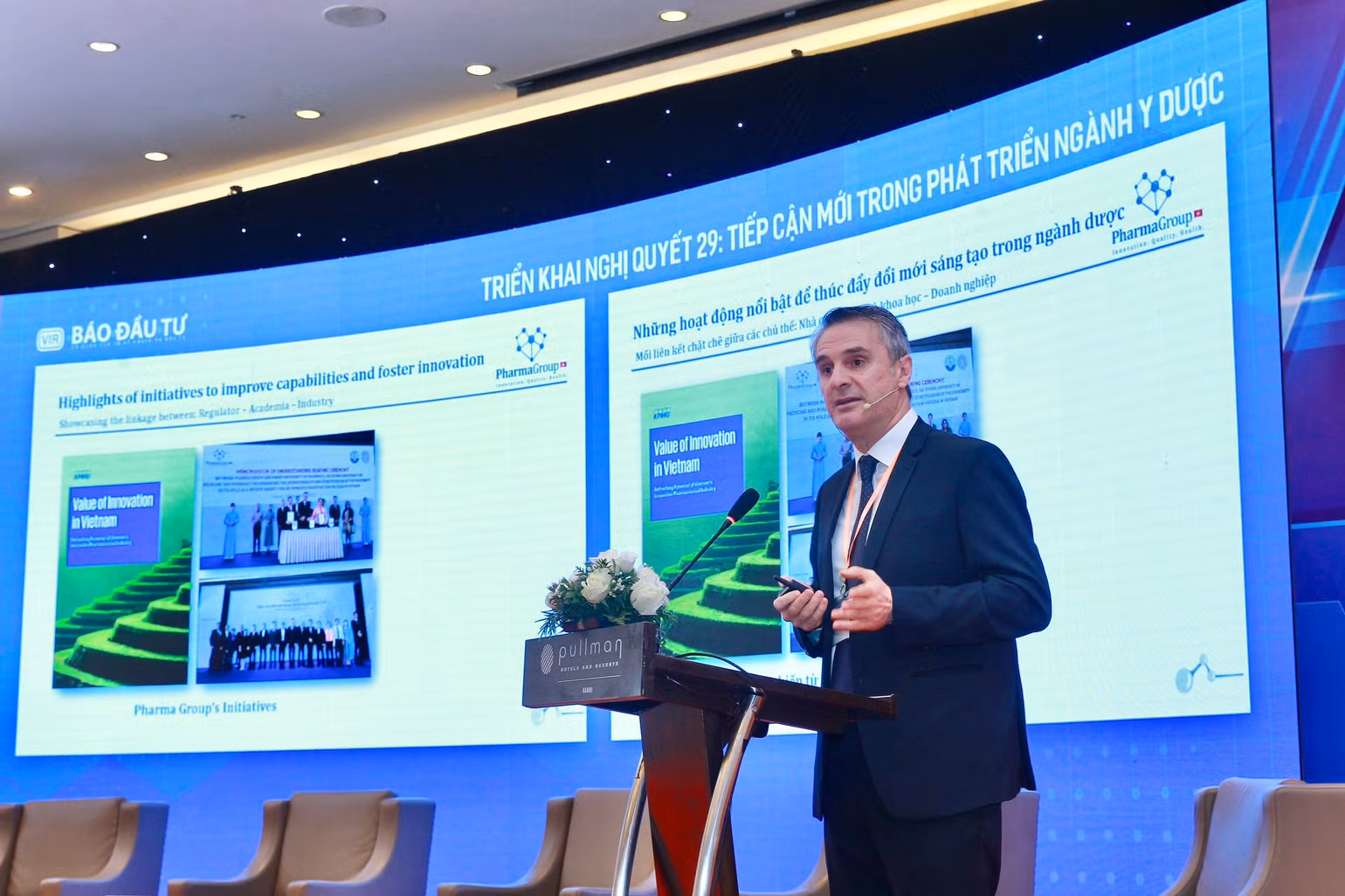 Chủ tịch Pharma Group Emin Turan phát biểu tại hội thảo Chủ tịch Pharma Group Emin Turan phát biểu tại hội thảo
