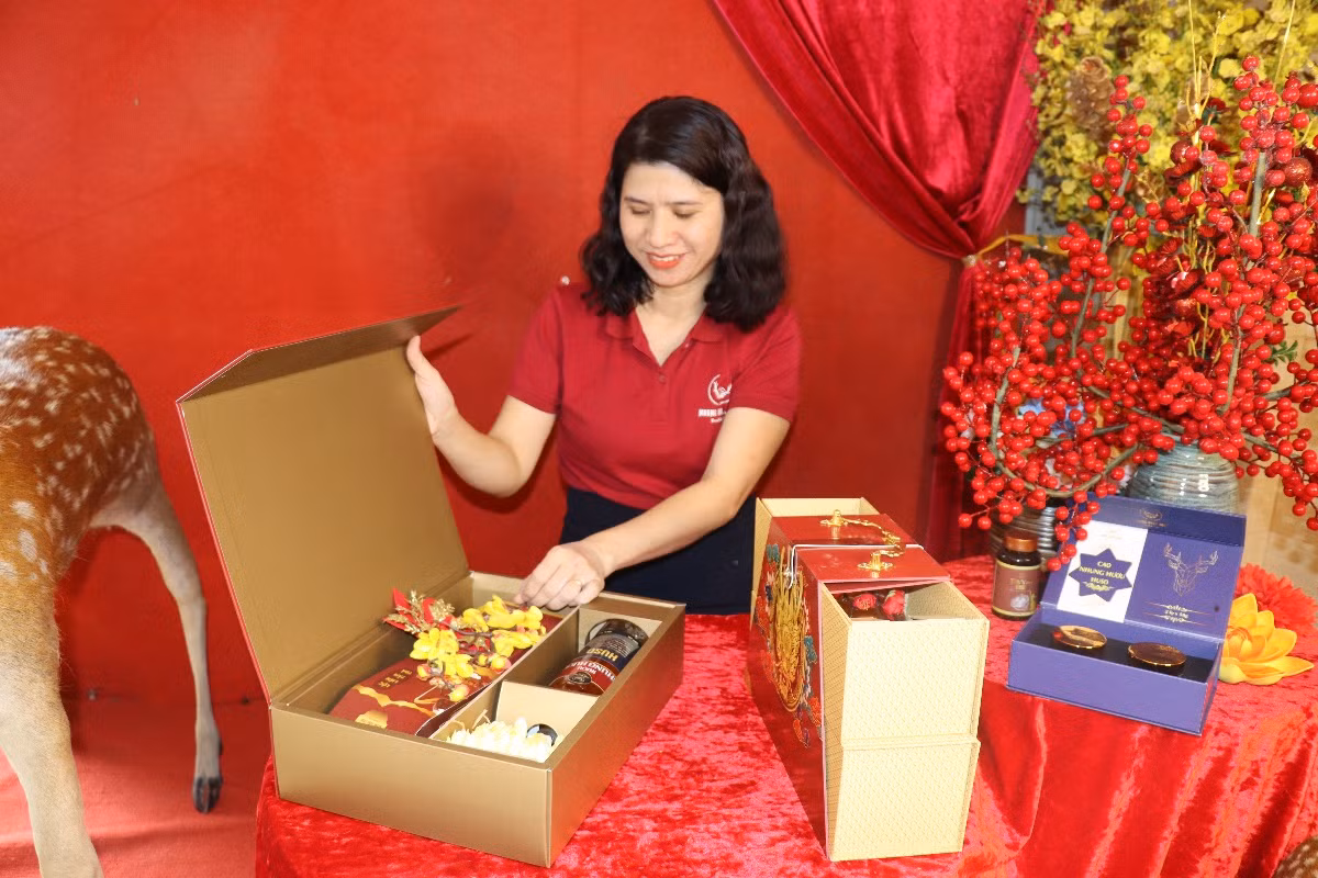 Các sản phẩm được chế biến từ nhung hươu phong phú về mẫu mã, chủng loại.