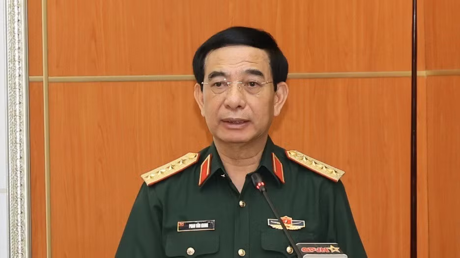 Đại tướng Phan Văn Giang phát biểu kết luận hội nghị.