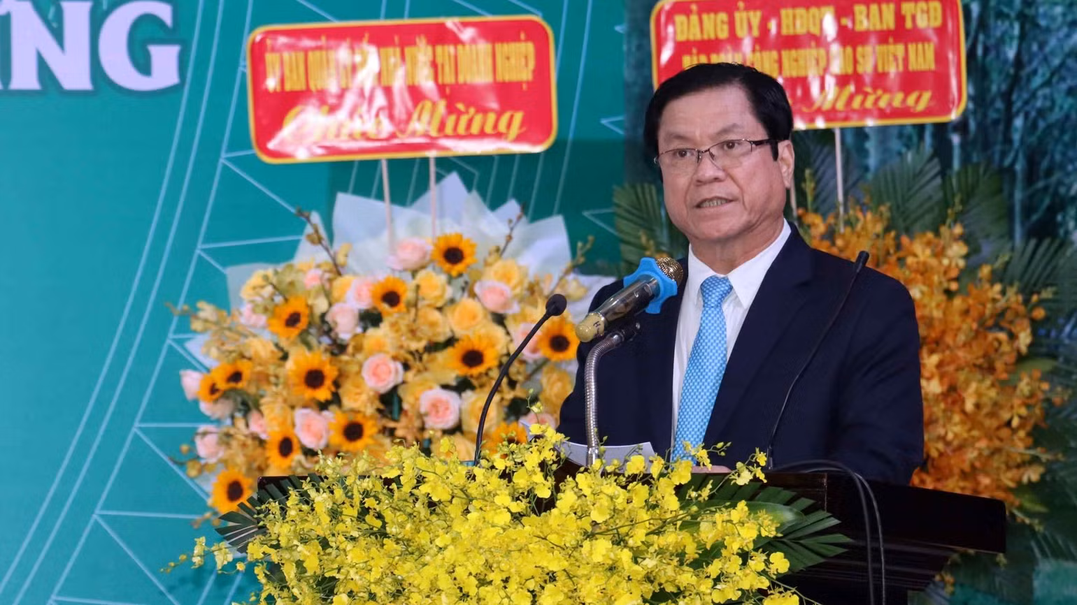 Ông Lê Thanh Hưng, Tổng Giám đốc VRG, phát biểu tại lễ kỷ niệm.