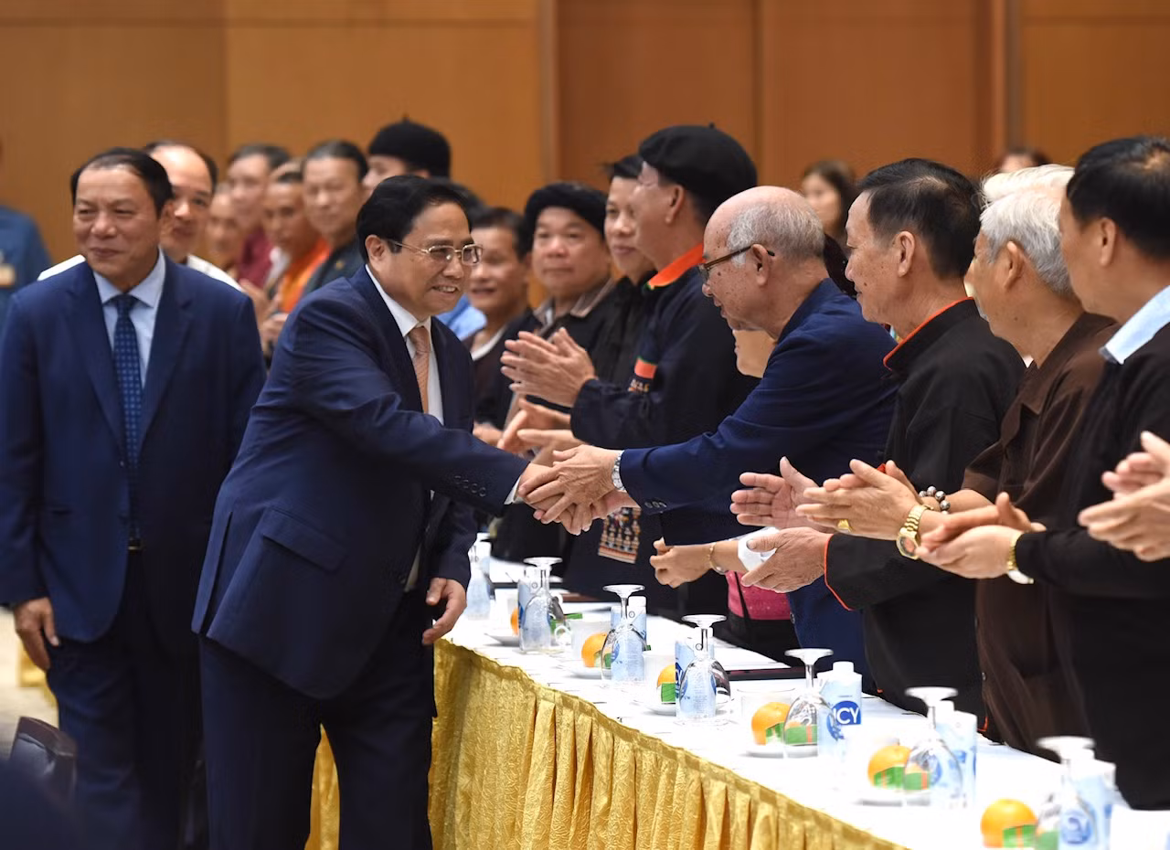 Thủ tướng Phạm Minh Chính dự buổi gặp mặt. Thủ tướng Phạm Minh Chính dự buổi gặp mặt.