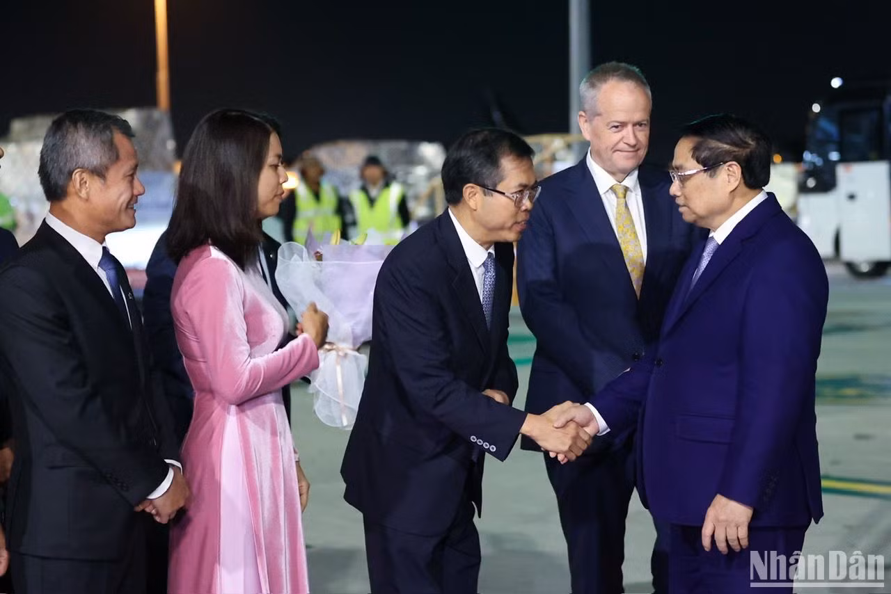 Thủ tướng Phạm Minh Chính và Phu nhân cùng Đoàn đại biểu cấp cao Việt Nam tham dự Hội nghị Cấp cao đặc biệt nhân kỷ niệm 50 năm quan hệ ASEAN-Australia, thăm chính thức Australia và New Zealand từ ngày 5-11/3.