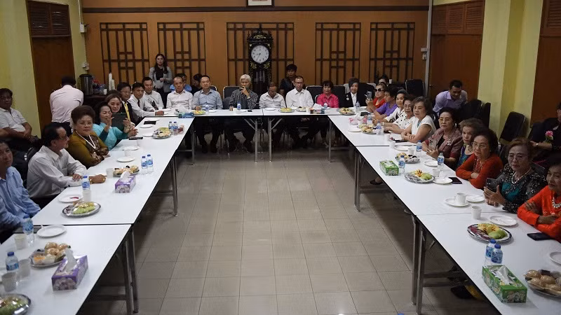 Đông đảo đại diện của các cộng đồng kiều bào từ nhiều địa phương của Thái Lan đã tới Bangkok để dự buổi lễ. (Ảnh: XUÂN SƠN)