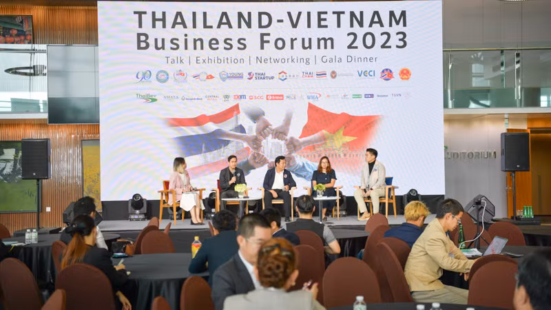 Diễn đàn Doanh nghiệp Thái Lan-Việt Nam 2023 được tổ chức ngày 15/8, tại Bangkok của Thái Lan. (Ảnh: ĐINH TRƯỜNG) Diễn đàn Doanh nghiệp Thái Lan-Việt Nam 2023 được tổ chức ngày 15/8, tại Bangkok của Thái Lan. (Ảnh: ĐINH TRƯỜNG)
