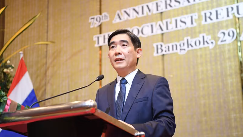 Đại sứ Việt Nam tại Thái Lan Phạm Việt Hùng gửi lời cảm ơn tới bạn bè, đối tác quốc tế. (Ảnh: ĐINH TRƯỜNG)