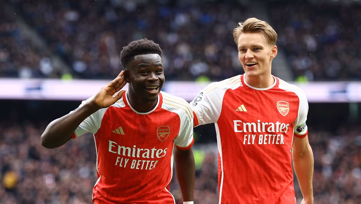 Odegaard và Saka là cặp đôi tạo nên sức mạnh cho Pháo thủ. (Ảnh: Getty)