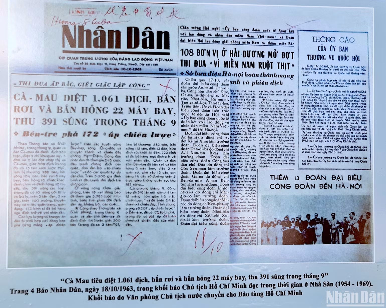 Tư liệu của Báo Nhân Dân nói về chiến thắng Đầm Dơi-Cái Nước-Chà Là cách đây 60 năm.