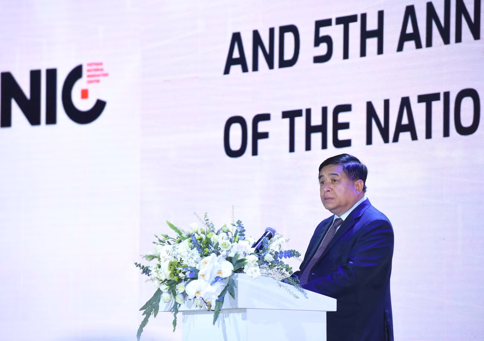 Bộ trưởng Kế hoạch và Đầu tư Nguyễn Chí Dũng phát biểu ý kiến tại sự kiện. (Ảnh: TRẦN HẢI)