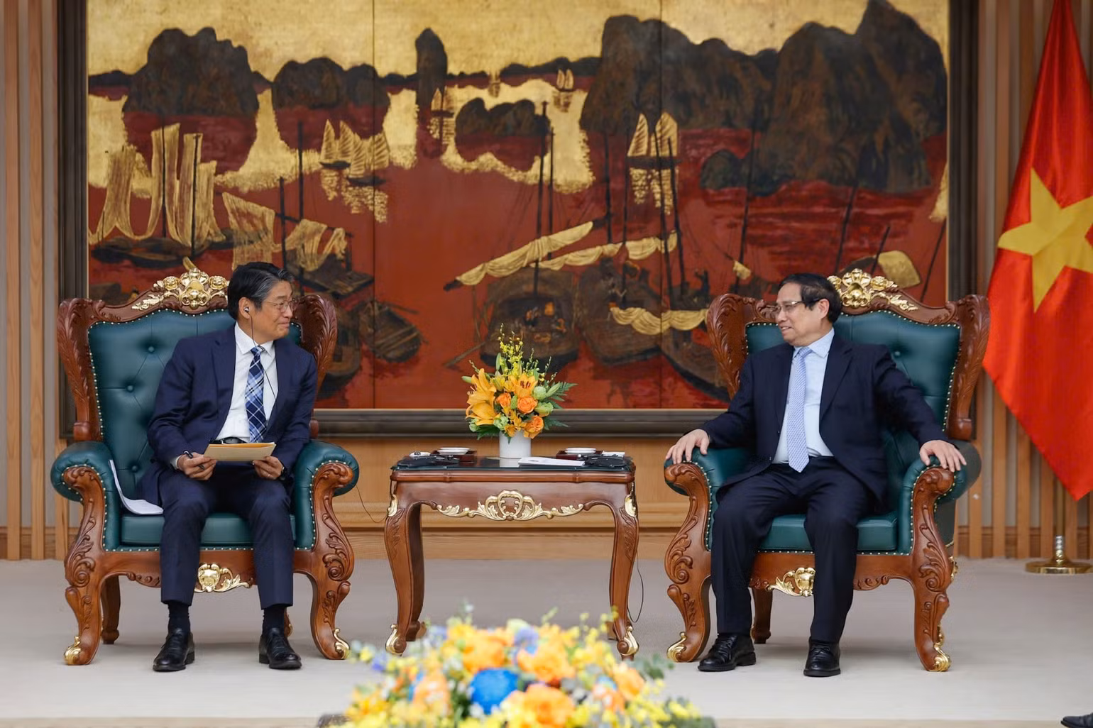 Thủ tướng Phạm Minh Chính tiếp Đại sứ Nhật Bản tại Việt Nam Ito Naoki. (Ảnh: TRẦN HẢI) Thủ tướng Phạm Minh Chính tiếp Đại sứ Nhật Bản tại Việt Nam Ito Naoki. (Ảnh: TRẦN HẢI)