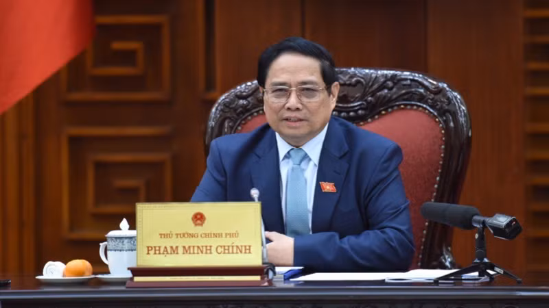 Thủ tướng Phạm Minh Chính phát biểu ý kiến kết luận phiên họp. (Ảnh: Trần Hải)