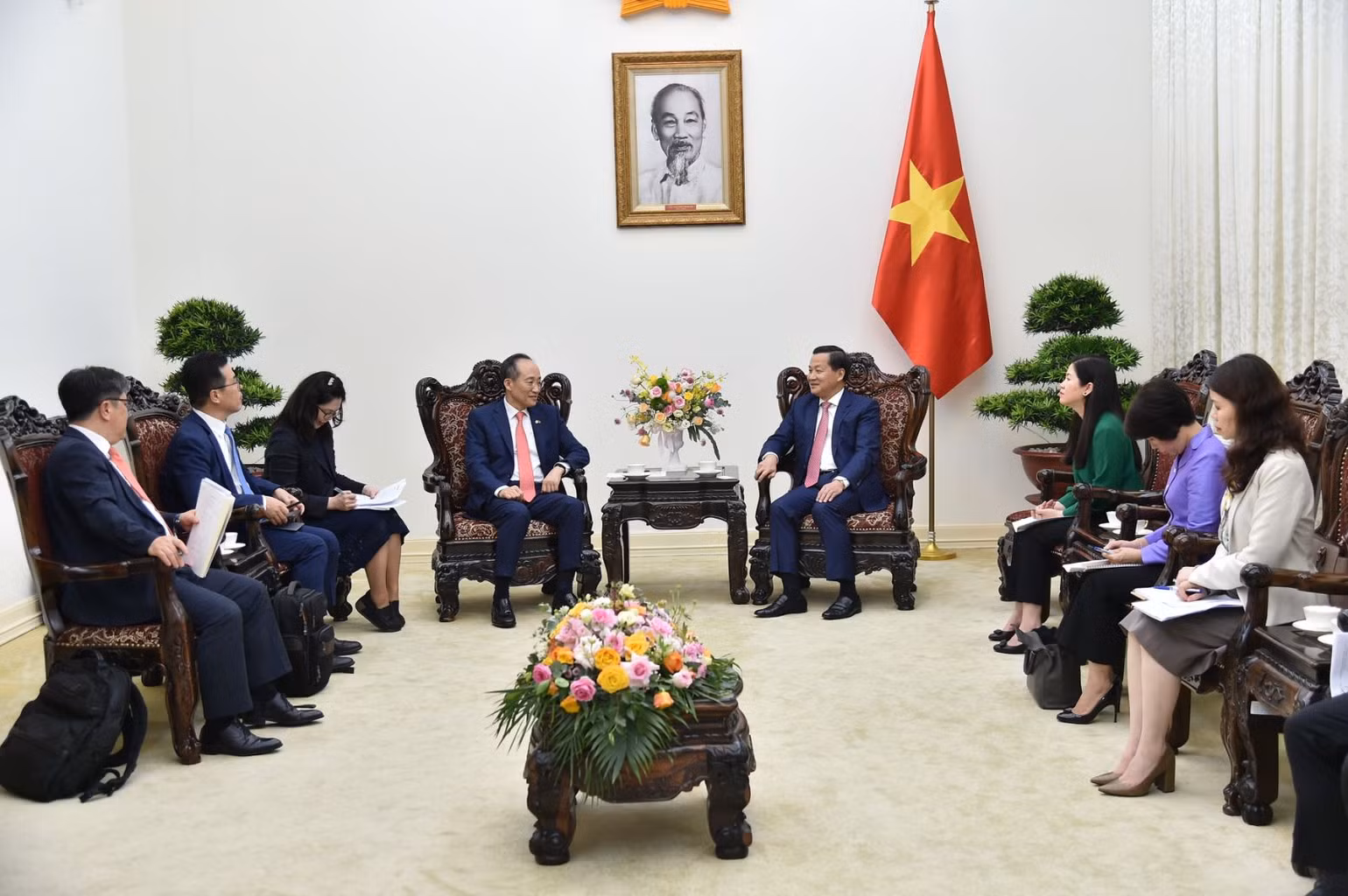 Quang cảnh buổi tiếp. (Ảnh: VGP). Quang cảnh buổi tiếp. (Ảnh: VGP).