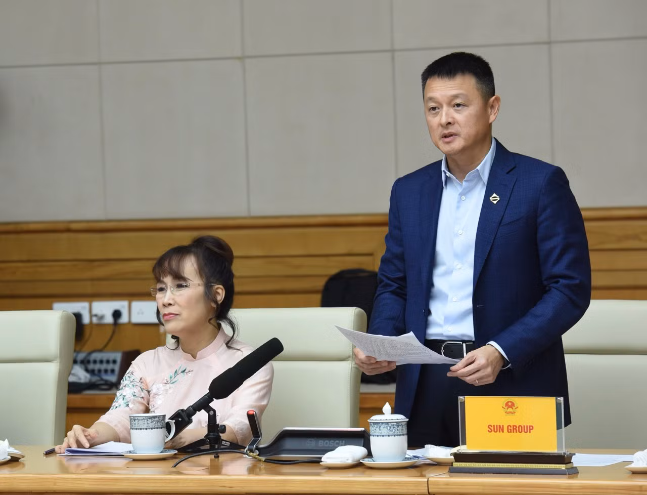 Ông Đặng Minh Trường, Chủ tịch HĐQT Tập đoàn Sun Group phát biểu ý kiến tại hội nghị. (Ảnh: TRẦN HẢI) Ông Đặng Minh Trường, Chủ tịch HĐQT Tập đoàn Sun Group phát biểu ý kiến tại hội nghị. (Ảnh: TRẦN HẢI)