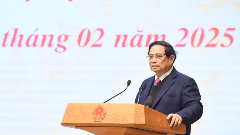 Thủ tướng Phạm Minh Chính phát biểu ý kiến tại phiên họp. (Ảnh: TRẦN HẢI)