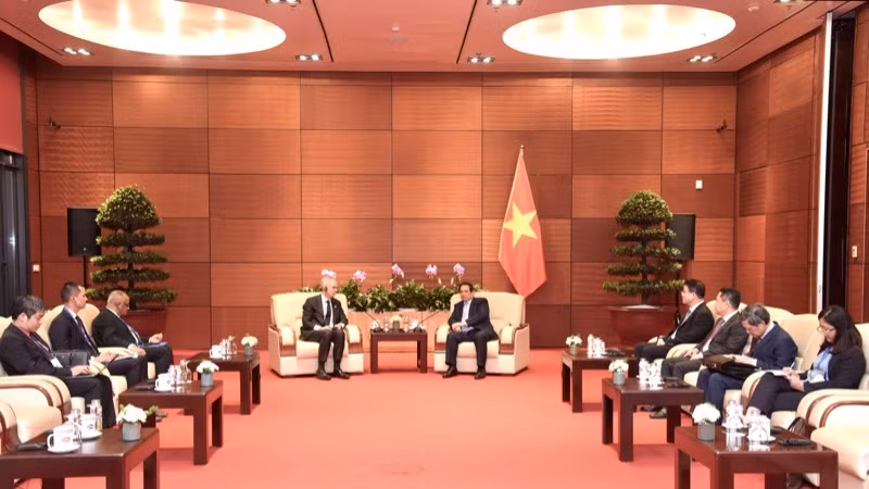 Quang cảnh buổi tiếp (Ảnh: TRẦN HẢI). Quang cảnh buổi tiếp (Ảnh: TRẦN HẢI).