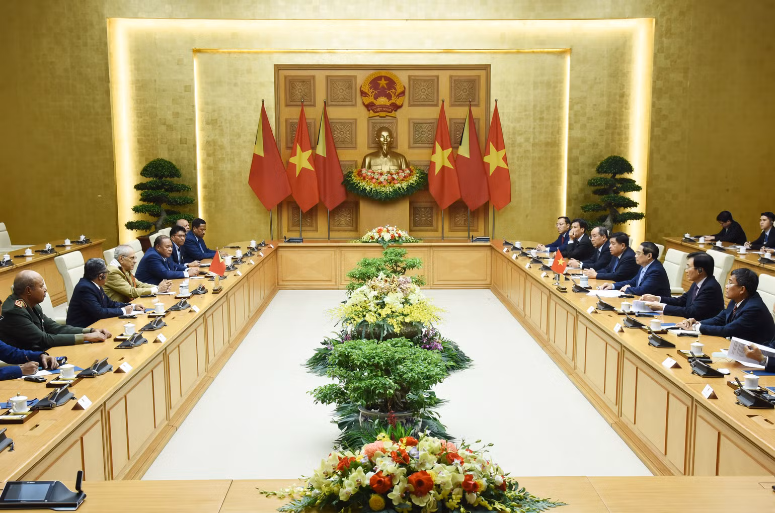 Quang cảnh buổi tiếp. (Ảnh: TRẦN HẢI) Quang cảnh buổi tiếp. (Ảnh: TRẦN HẢI)