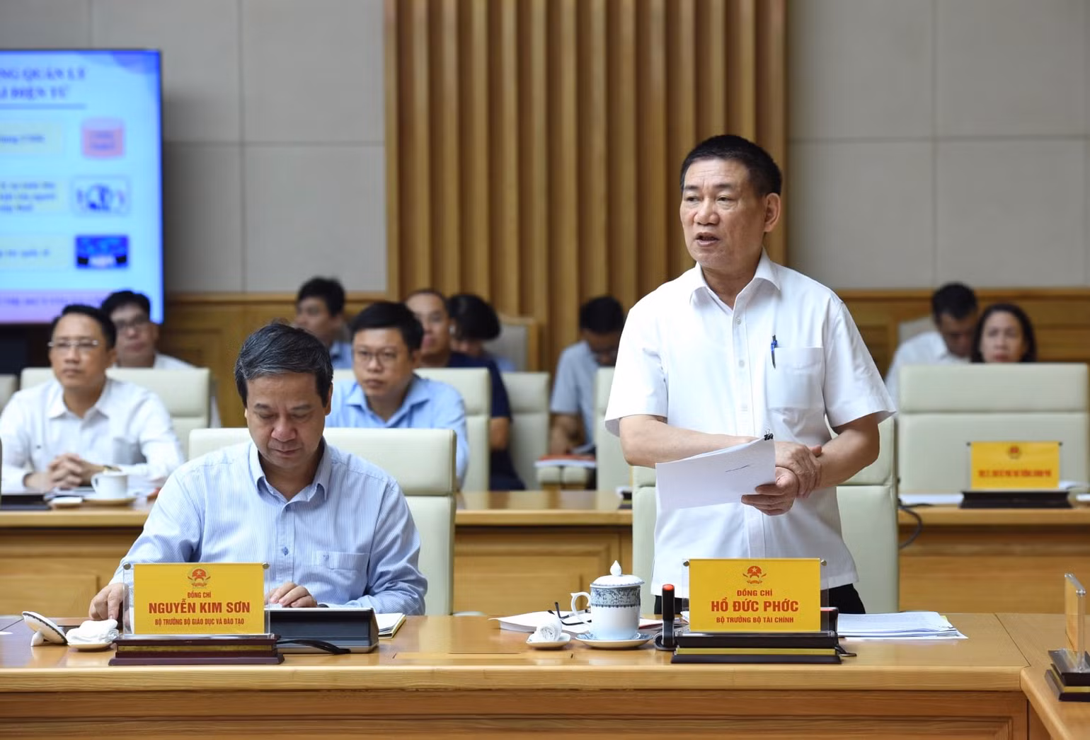 Bộ trưởng Tài chính Hồ Đức Phớc phát biểu tại Hội nghị.