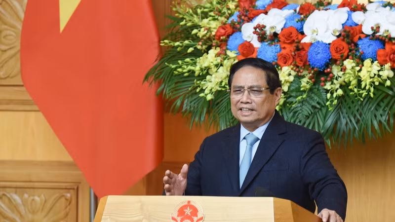 Thủ tướng Phạm Minh Chính phát biểu ý kiến tại Tọa đàm (Ảnh: TRẦN HẢI). Thủ tướng Phạm Minh Chính phát biểu ý kiến tại Tọa đàm (Ảnh: TRẦN HẢI).