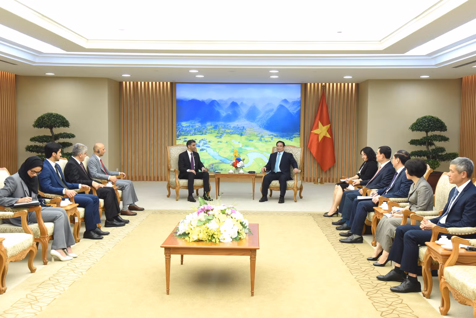 Quang cảnh buổi tiếp. (Ảnh: TRẦN HẢI) Quang cảnh buổi tiếp. (Ảnh: TRẦN HẢI)