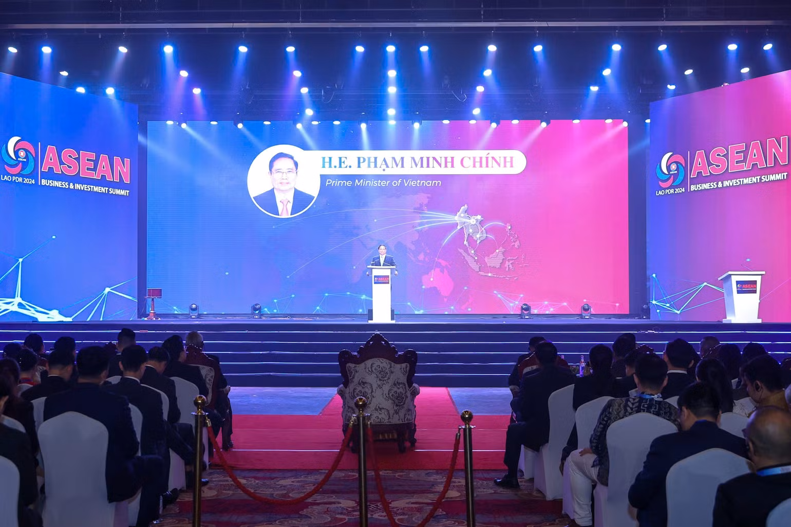 Quang cảnh Hội nghị Thượng đỉnh Kinh doanh và Đầu tư ASEAN 2024. (Ảnh: Nhật Bắc/VGP) Quang cảnh Hội nghị Thượng đỉnh Kinh doanh và Đầu tư ASEAN 2024. (Ảnh: Nhật Bắc/VGP)