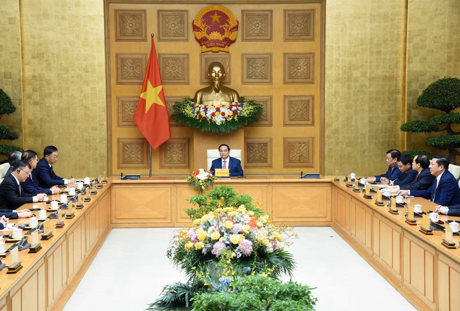 Quang cảnh buổi tiếp. (Ảnh: TRẦN HẢI) Quang cảnh buổi tiếp. (Ảnh: TRẦN HẢI)