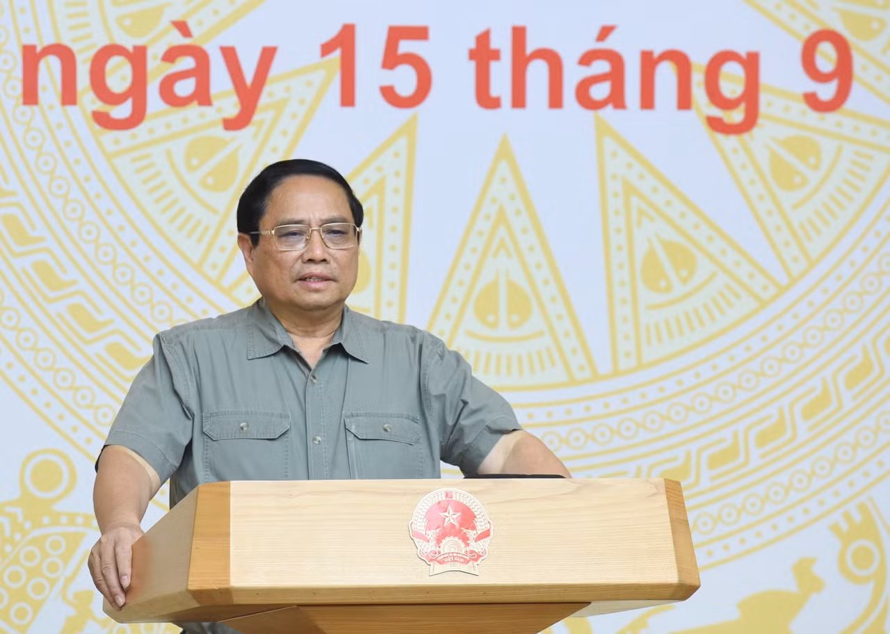 Thủ tướng Phạm Minh Chính phát biểu ý kiến tại Hội nghị. (Ảnh: TRẦN HẢI) Thủ tướng Phạm Minh Chính phát biểu ý kiến tại Hội nghị. (Ảnh: TRẦN HẢI)