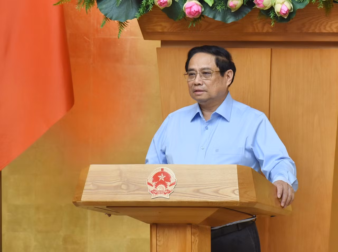 Thủ tướng Phạm Minh Chính phát biểu ý kiến tại cuộc họp. (Ảnh: Trần Hải) Thủ tướng Phạm Minh Chính phát biểu ý kiến tại cuộc họp. (Ảnh: Trần Hải)