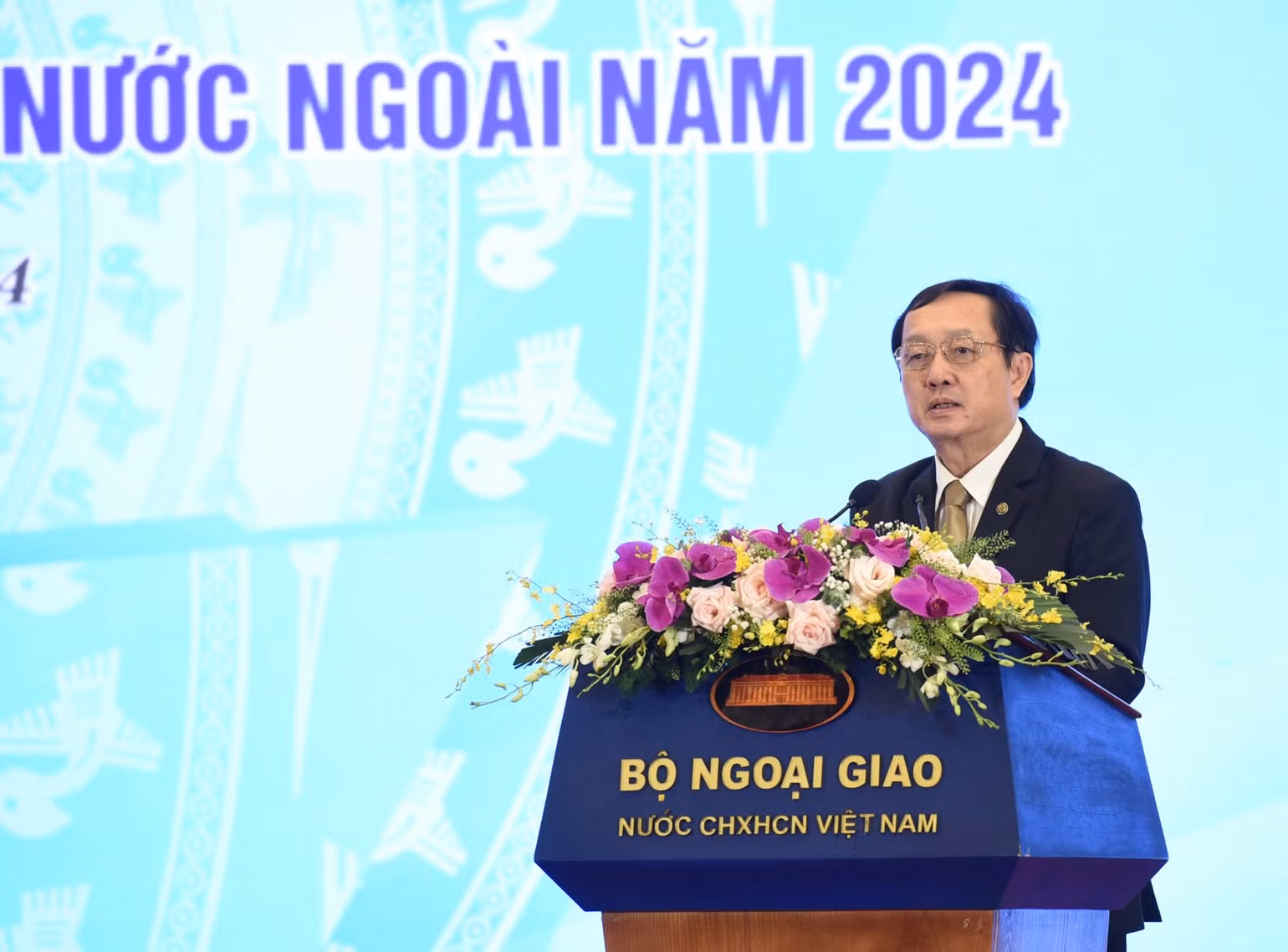Bộ trưởng Khoa học và Công nghệ Huỳnh Thành Đạt phát biểu ý kiến tại Diễn đàn Tri thức và Chuyên gia Việt Nam ở nước ngoài năm 2024. (Ảnh: Trần Hải)