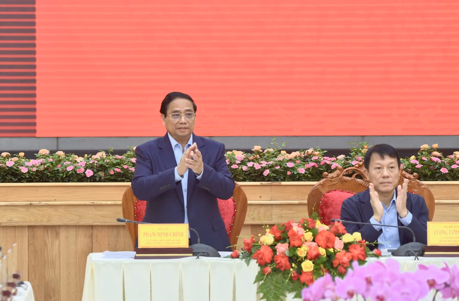 Thủ tướng Phạm Minh Chính chủ trì Hội nghị Đảm bảo an ninh, trật tự phục vụ phát triển kinh tế-xã hội các tỉnh Tây Nguyên. (Ảnh: Thanh Giang)