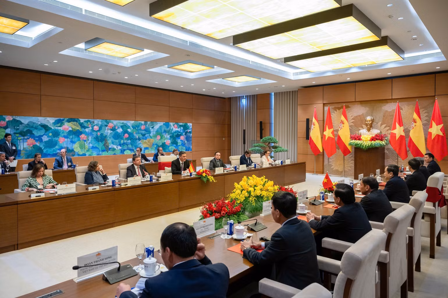 Quang cảnh hội kiến tại Nhà Quốc hội. (Ảnh: Duy Linh) Quang cảnh hội kiến tại Nhà Quốc hội. (Ảnh: Duy Linh)