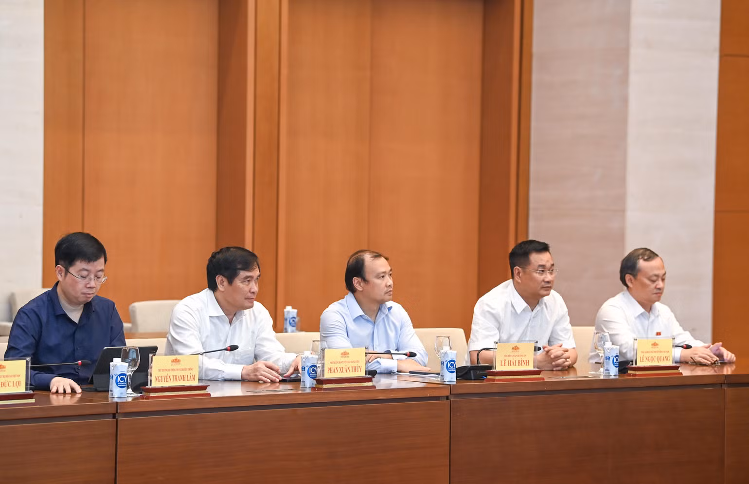 Lãnh đạo các cơ quan báo chí dự cuộc gặp mặt. (Ảnh: DUY LINH)