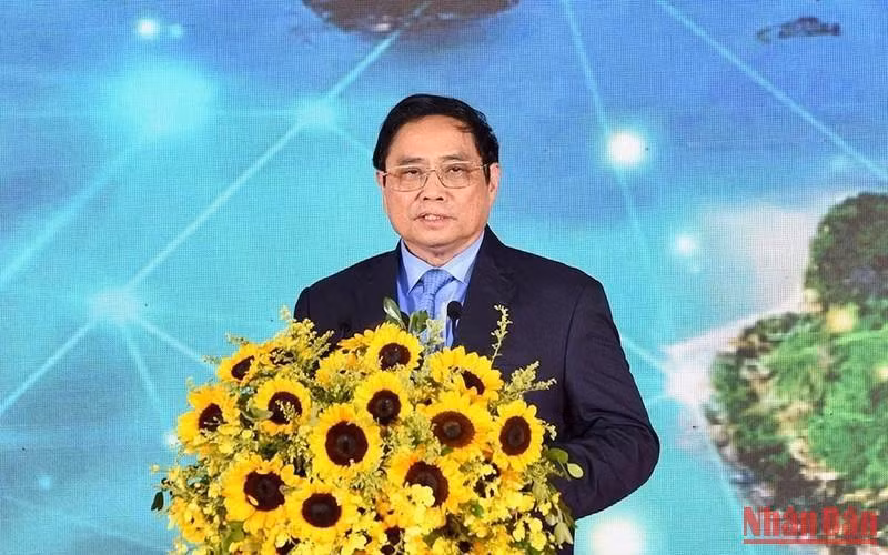 Thủ tướng Phạm Minh Chính phát biểu tại Lễ khánh thành. Thủ tướng Phạm Minh Chính phát biểu tại Lễ khánh thành.