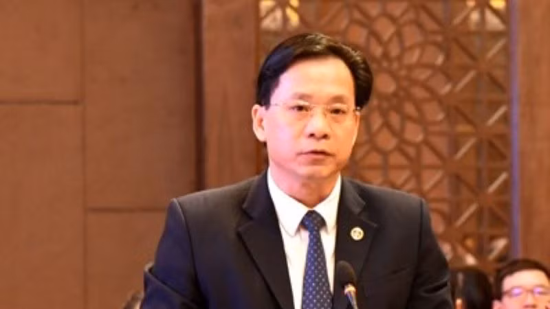 Ông Hoàng Văn Nghiệm, Trưởng Đoàn đại biểu Quốc hội Lạng Sơn.