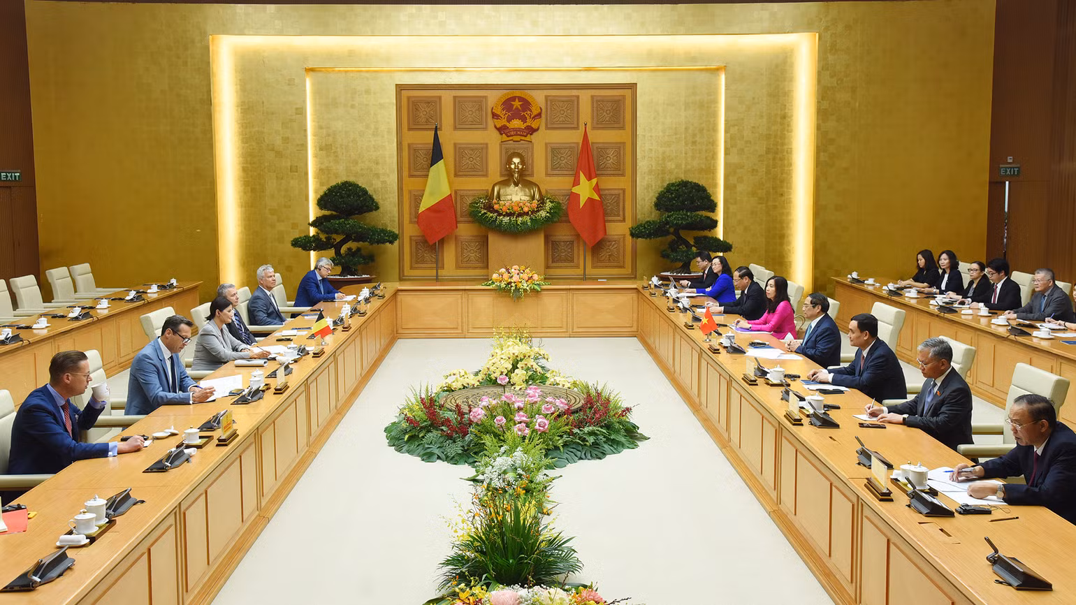 Quang cảnh buổi tiếp. (Ảnh: Trần Hải) Quang cảnh buổi tiếp. (Ảnh: Trần Hải)